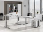 HAMMERBACHER höhenverstellbarer Schreibtisch VXB19/5/SS lichtgrau, silber