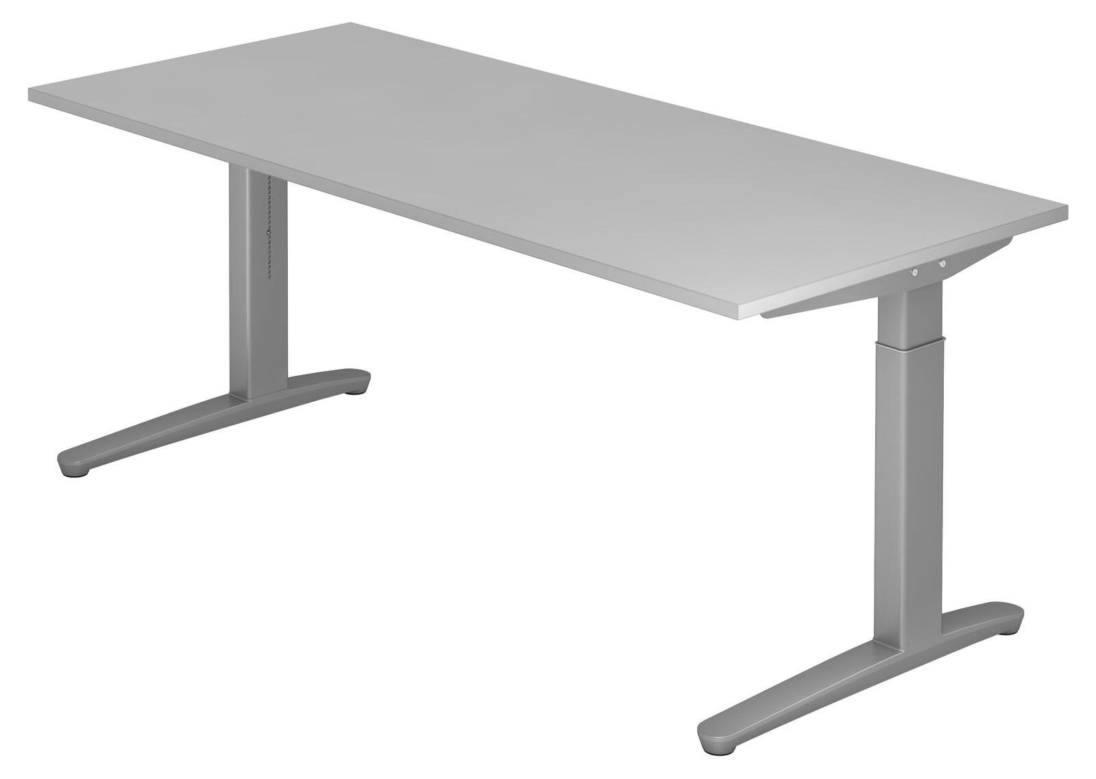 HAMMERBACHER höhenverstellbarer Schreibtisch VXB19/5/SS lichtgrau, silber