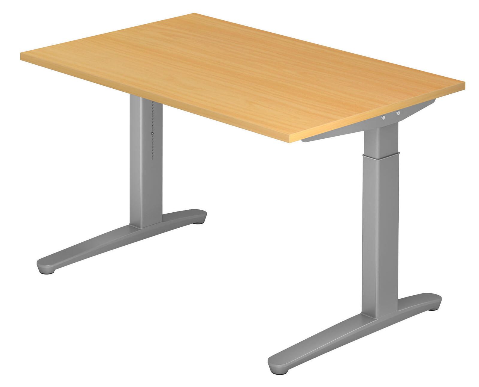 HAMMERBACHER höhenverstellbarer Schreibtisch VXB12/6/SS buche, silber