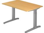 HAMMERBACHER höhenverstellbarer Schreibtisch VXB12/6/SS buche, silber