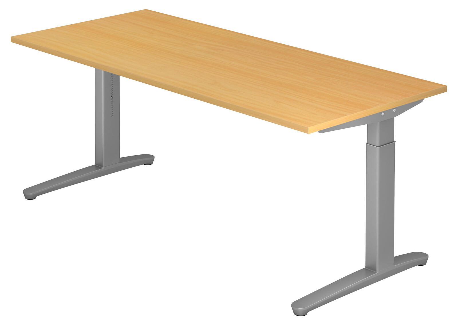 HAMMERBACHER höhenverstellbarer Schreibtisch VXB19/6/SS buche, silber