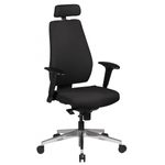 AMSTYLE Bürostuhl mit Kopfstütze SPM1.279 schwarz
