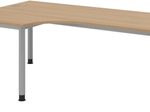 HAMMERBACHER VHS82/E/S höhenverstellbarer Schreibtisch 68,5 - 81 cm eiche / silber