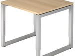 HAMMERBACHER höhenverstellbarer Schreibtisch VRS08/E/S eiche