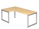 HAMMERBACHER VRS82/3/S höhenverstellbarer Schreibtisch 65 - 85 cm ahorn / silber