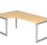 HAMMERBACHER VRS82/3/S höhenverstellbarer Schreibtisch 65 - 85 cm ahorn / silber