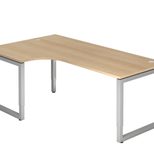 HAMMERBACHER VRS82/E/S höhenverstellbarer Schreibtisch 65 - 85 cm eiche / silber