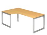 HAMMERBACHER VRS82/6/S höhenverstellbarer Schreibtisch 65 - 85 cm buche / silber