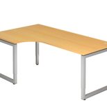 HAMMERBACHER VRS82/6/S höhenverstellbarer Schreibtisch 65 - 85 cm buche / silber