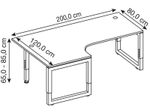 HAMMERBACHER VRS82/3/S höhenverstellbarer Schreibtisch 65 - 85 cm ahorn / silber