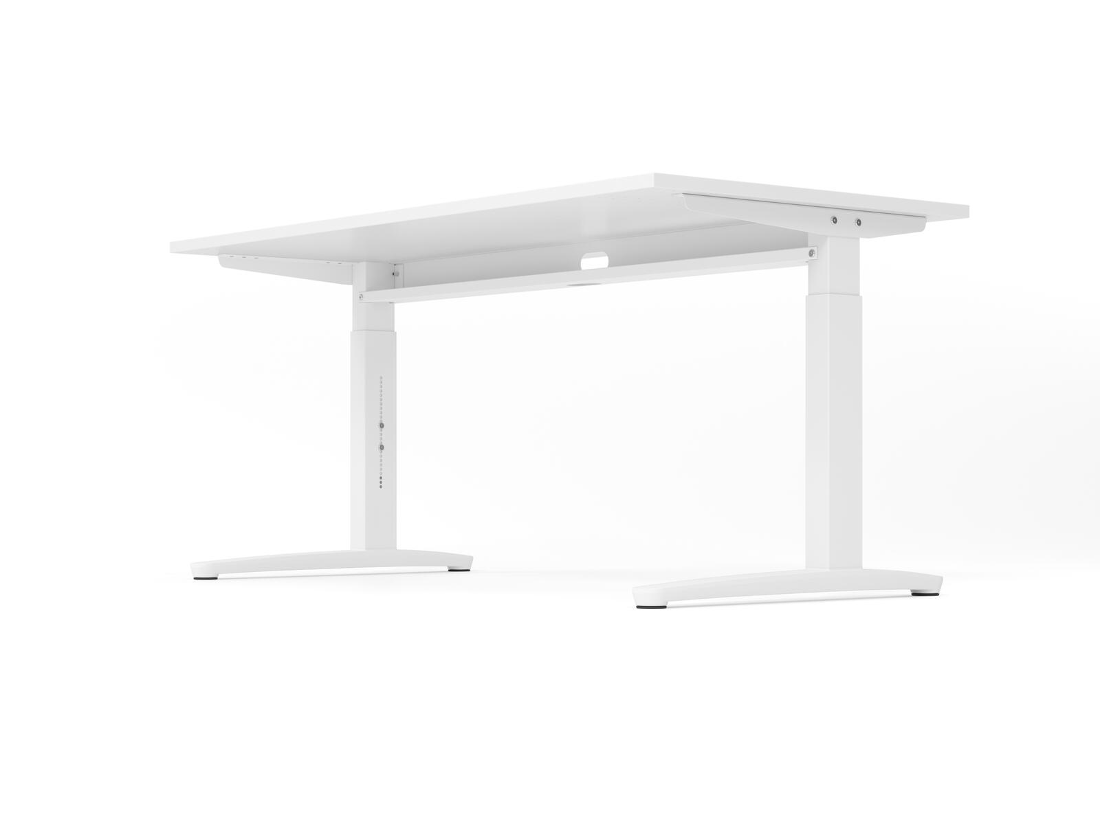 HAMMERBACHER höhenverstellbarer Schreibtisch VXB2E/3/WW ahorn, weiß