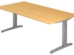 HAMMERBACHER höhenverstellbarer Schreibtisch VXB2E/6/SS buche, silber