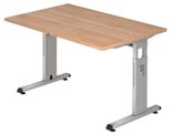 HAMMERBACHER höhenverstellbarer Schreibtisch VOS12/N/S nussbaum