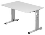 HAMMERBACHER höhenverstellbarer Schreibtisch VOS12/W/S weiß