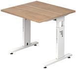 HAMMERBACHER höhenverstellbarer Schreibtisch VOS08/N/W nussbaum