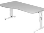 HAMMERBACHER VOS18/5/W höhenverstellbarer Schreibtisch 65 - 85 cm Weiß / weiß
