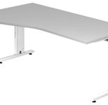HAMMERBACHER VOS18/5/W höhenverstellbarer Schreibtisch 65 - 85 cm Weiß / weiß