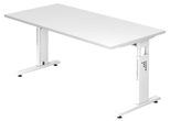 HAMMERBACHER höhenverstellbarer Schreibtisch VOS16/W/W weiß