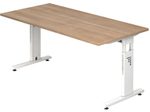 HAMMERBACHER höhenverstellbarer Schreibtisch VOS16/N/W nussbaum