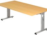 HAMMERBACHER höhenverstellbarer Schreibtisch VOS2E/6/S buche