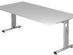 HAMMERBACHER höhenverstellbarer Schreibtisch VOS2E/5/S lichtgrau