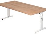 HAMMERBACHER höhenverstellbarer Schreibtisch VOS2E/N/W nussbaum