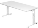 HAMMERBACHER höhenverstellbarer Schreibtisch VOS19/W/W weiß