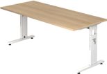 HAMMERBACHER höhenverstellbarer Schreibtisch VOS19/E/W eiche