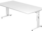 HAMMERBACHER höhenverstellbarer Schreibtisch VOS2E/W/W weiß