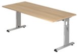 HAMMERBACHER höhenverstellbarer Schreibtisch VOS19/E/S eiche