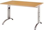 HAMMERBACHER höhenverstellbarer Schreibtisch VFS12/6/S buche