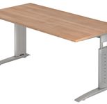 HAMMERBACHER höhenverstellbarer Schreibtisch VUS16/N/S nussbaum
