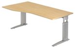 HAMMERBACHER VUS18/3/S höhenverstellbarer Schreibtisch 68 - 86 cm ahorn / silber