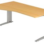 HAMMERBACHER VUS18/6/S höhenverstellbarer Schreibtisch 68 - 86 cm Buche / silber