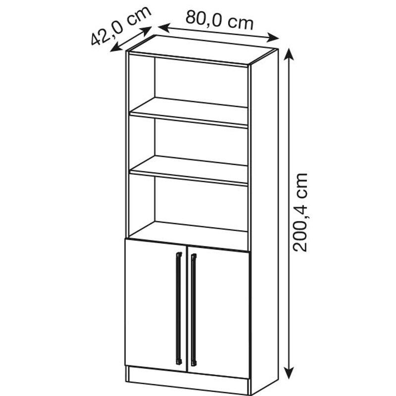 HAMMERBACHER Regalschrank 7700 CE, V7700/N/N/CE nussbaum