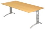 HAMMERBACHER höhenverstellbarer Schreibtisch VFS2E/6/S buche