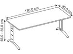 HAMMERBACHER höhenverstellbarer Schreibtisch VFS19/3/S ahorn