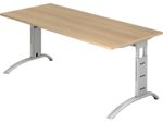HAMMERBACHER höhenverstellbarer Schreibtisch VFS19/E/S eiche