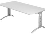 HAMMERBACHER höhenverstellbarer Schreibtisch VFS2E/W/S weiß