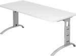 HAMMERBACHER höhenverstellbarer Schreibtisch VFS19/W/S weiß