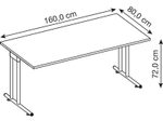 HAMMERBACHER Schreibtisch VNS16/E/S eiche