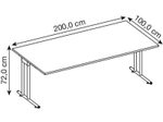 HAMMERBACHER Schreibtisch VNS2E/6/S buche