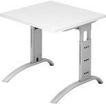 HAMMERBACHER höhenverstellbarer Schreibtisch VFS08/W/S weiß