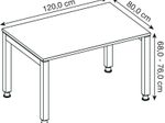 HAMMERBACHER höhenverstellbarer Schreibtisch VJS12/6/S buche