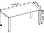 HAMMERBACHER höhenverstellbarer Schreibtisch VJS16/E/S eiche