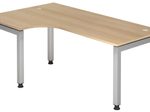 HAMMERBACHER VJS82/E/S höhenverstellbarer Schreibtisch 68 - 76 cm eiche / eiche