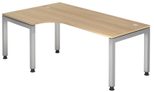 HAMMERBACHER VJS82/E/S höhenverstellbarer Schreibtisch 68 - 76 cm eiche / eiche