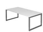 HAMMERBACHER höhenverstellbarer Schreibtisch VRS2E/W/G weiß