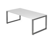 HAMMERBACHER höhenverstellbarer Schreibtisch VRS2E/W/G weiß