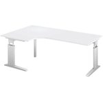 HAMMERBACHER VUS82/5/S höhenverstellbarer Schreibtisch 68 - 86 cm lichtgrau / silber